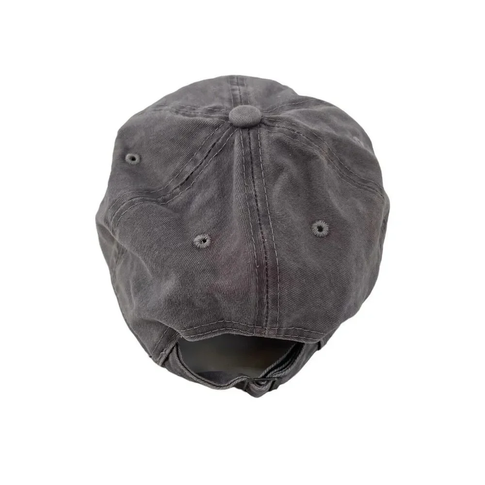 Camping Baseball Hat Cap Camping Hair Dont Care Womens One Size Gray Casual Hat
